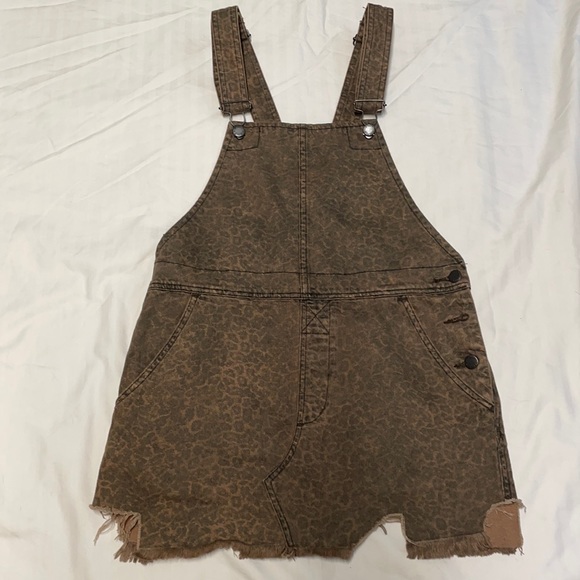 Free People Dresses & Skirts - Free People animal print mini skirt overalls 4